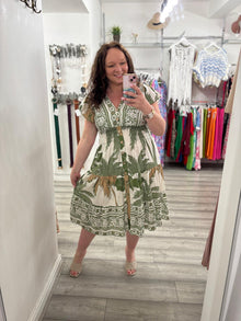  Harrison Midi Dress- Khaki