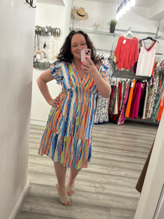 Margot Midi Dress- Blue