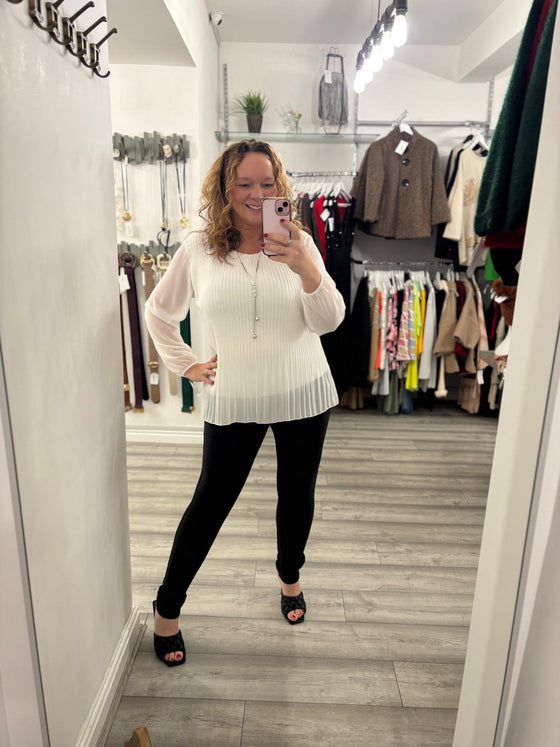 Demi Necklace Top- White