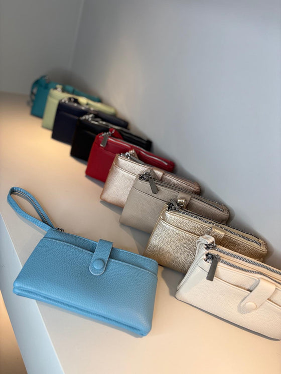 Collins Clutch Bag- Blue