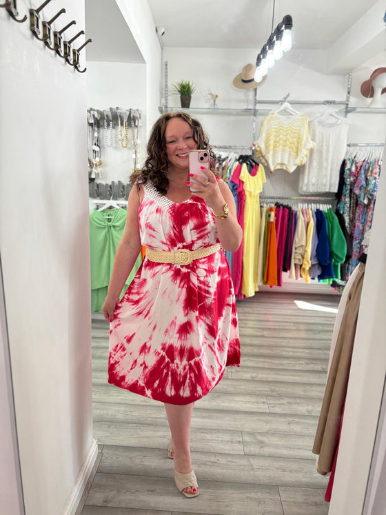 Cyrus Beach Dress- Red