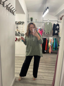  Aletta Hooded Top- Khaki