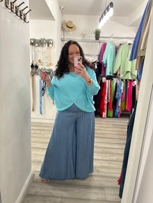  Popi Palazzo Pants- Light Denim