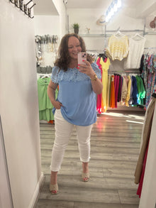 Skye Top- Baby Blue
