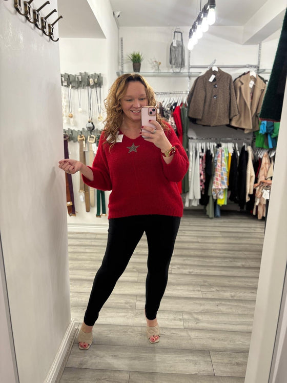 North Star Knit- Red