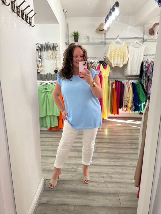 Keshet Top- Baby Blue
