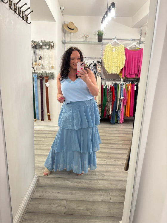 Sierra Skirt- Denim Blue