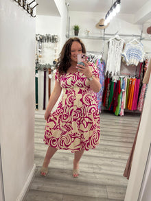  Conway Midi Dress- Pink
