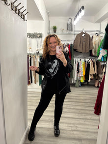  Hadley Zip Top- Black