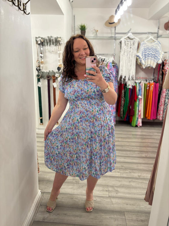 Monteray Midi Dress- Multicolour
