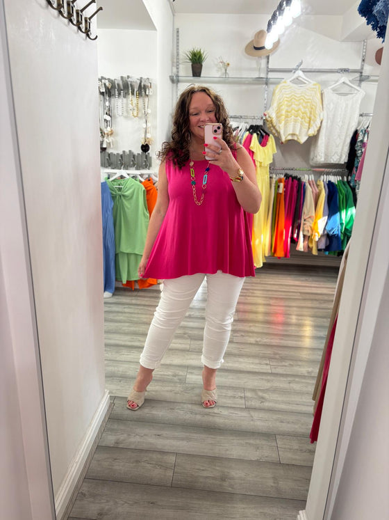 Charis Top- Cerise Pink