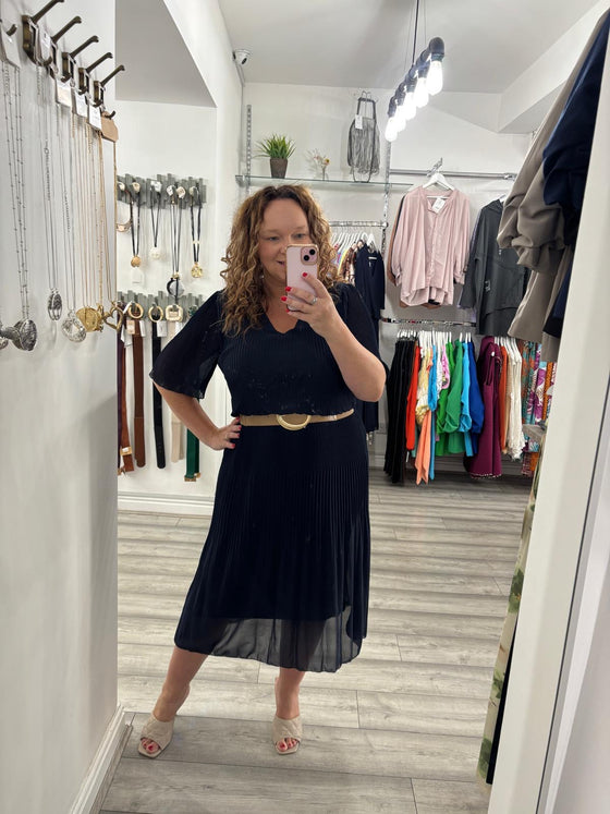 Hallie Dress- Navy
