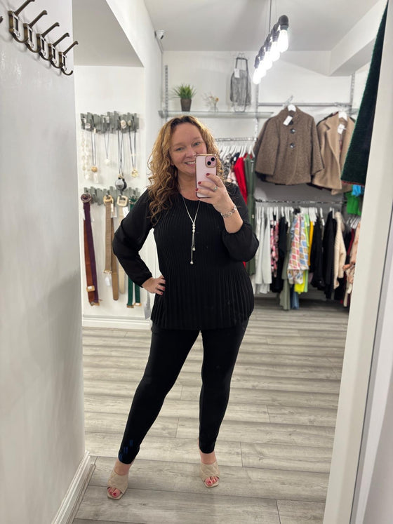 Demi Necklace Top- Black