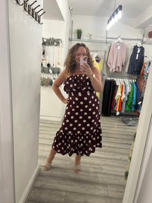  Vivian Polka Dress- Loganberry