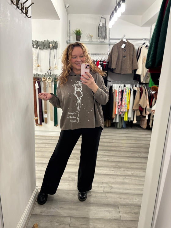 Reagan Hooded Top- Mocha