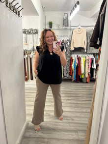  Boot Cut Treggings- Beige