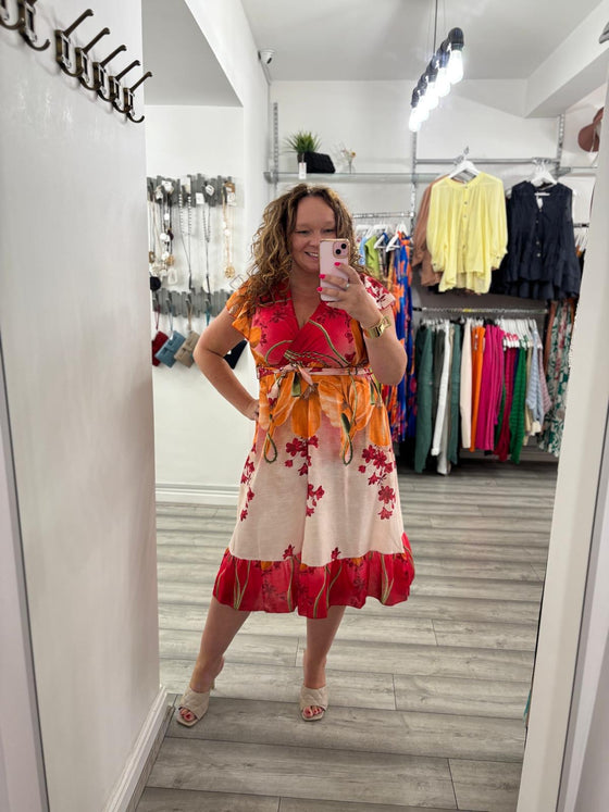 Elena Dress- Red