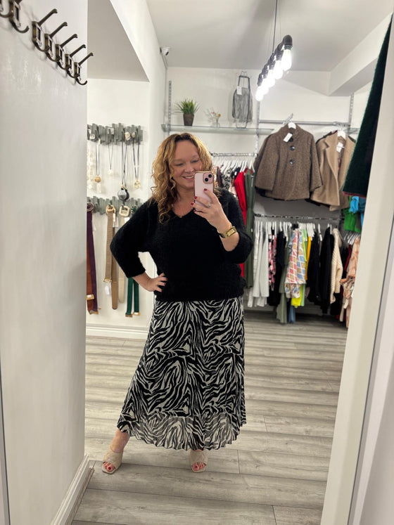 Neveda Skirt- Zebra
