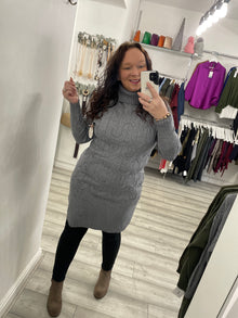  North Knit Jumper Dress - Grey