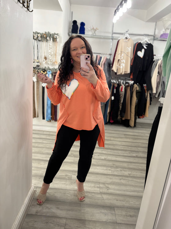 Nova Heart Top- Orange