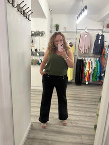  Boot Cut Treggings- Black