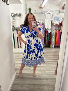  Corona Midi Dress- Cobalt Blue