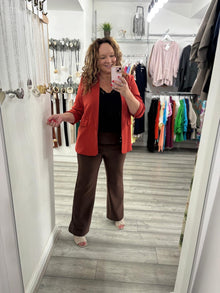  Brock Blazer- Burnt Red