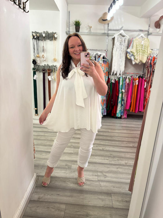 Amory Tie Top- White