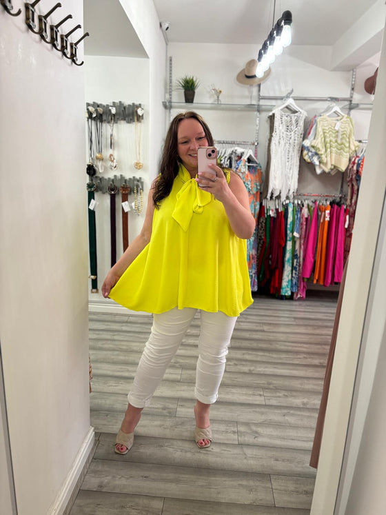 Amory Tie Top- Yellow