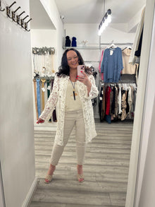  Calista Cardigan- White