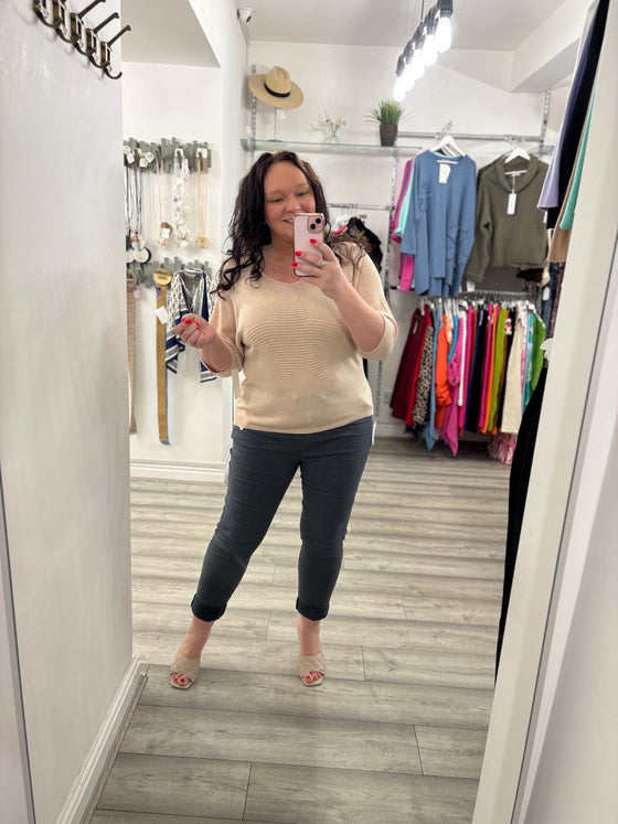 Cleora Heart Knit- Dusty Pink