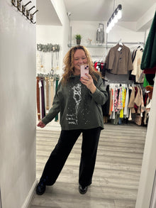  Reagan Hooded Top- Khaki