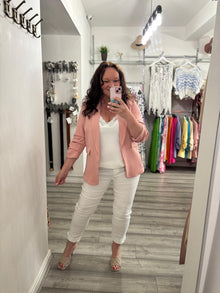  Brock Blazer- Blush