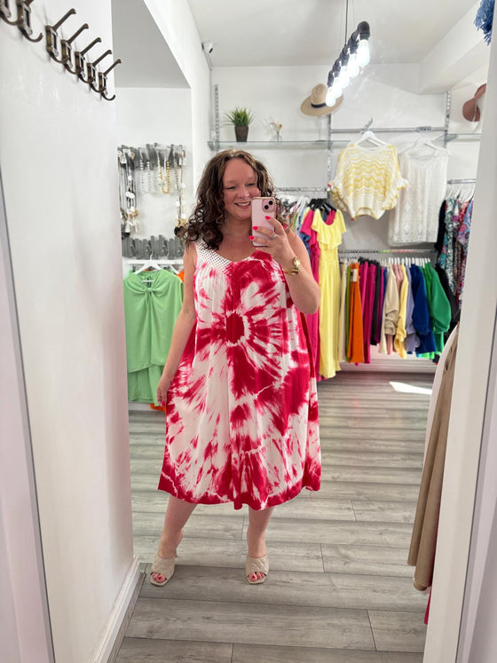 Cyrus Beach Dress- Red