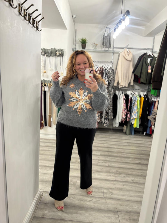 Snowflake Jumper- Grey
