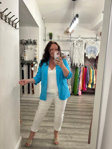  Brock Blazer- Aqua